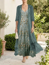 Bryleigh | Lace Maxi Dress - Blue - Tillybelle