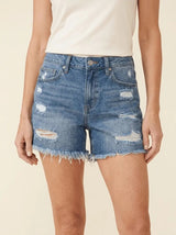 Charlotte | Fringe-Hem Denim Shorts - Tillybelle