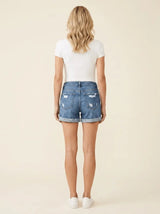 Charlotte | Fringe-Hem Denim Shorts - Tillybelle