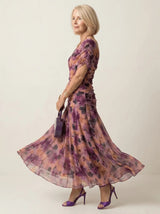 Clara | Off-Shoulder Gathered Midi Dress - Tillybelle
