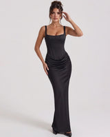 Seraphina | Satin Corset Maxi Gown
