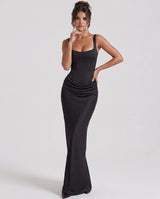Seraphina | Satin Corset Maxi Gown