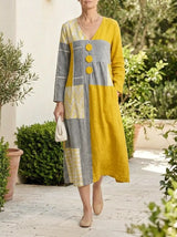 Emma | Easygoing Linen Dress - Multicolor - Tillybelle