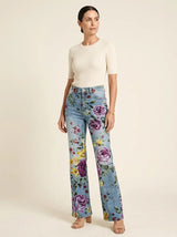 Flora | Wide-Leg Patterned Trousers - Tillybelle
