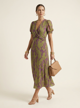 Maren Relaxed Floral Midi Dress three-quarter