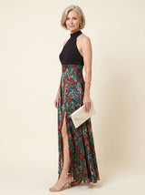 Cleo Halter Bodice Floral Maxi Dress side