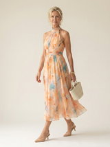 Solene Soft Halter Midi Dress front