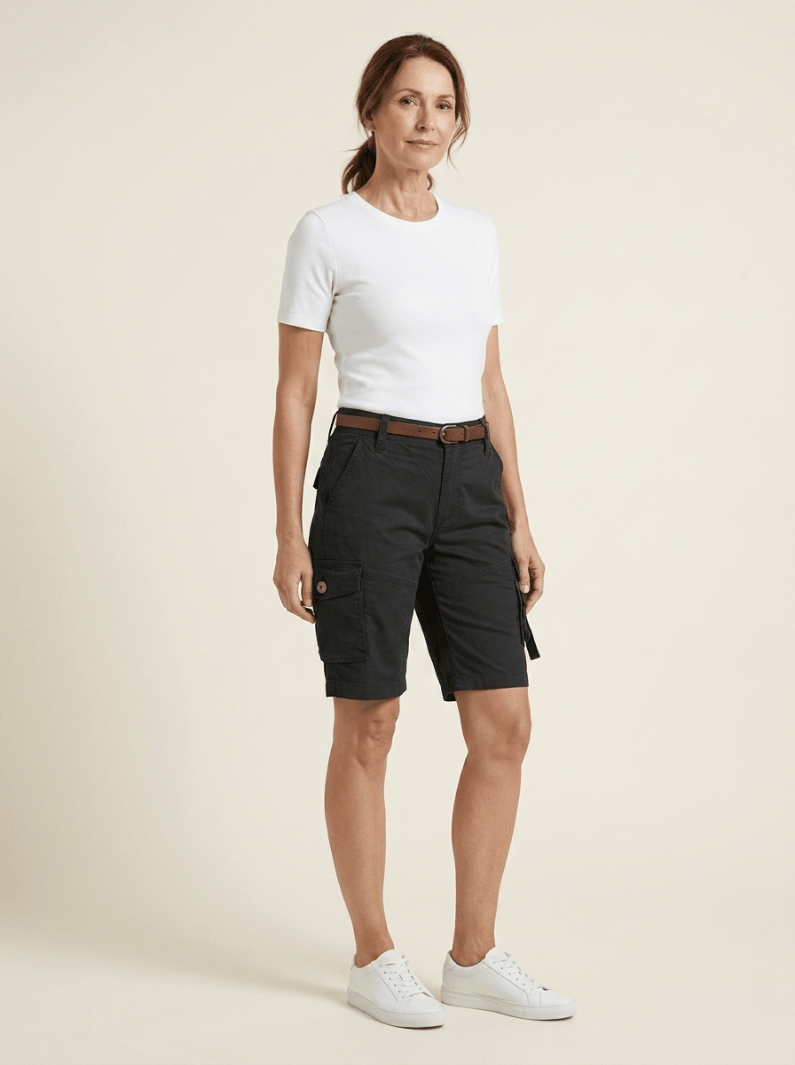 Jenna Utility Cargo Shorts Black