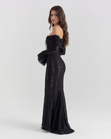 Genevieve | Off-Shoulder Lace Maxi Gown