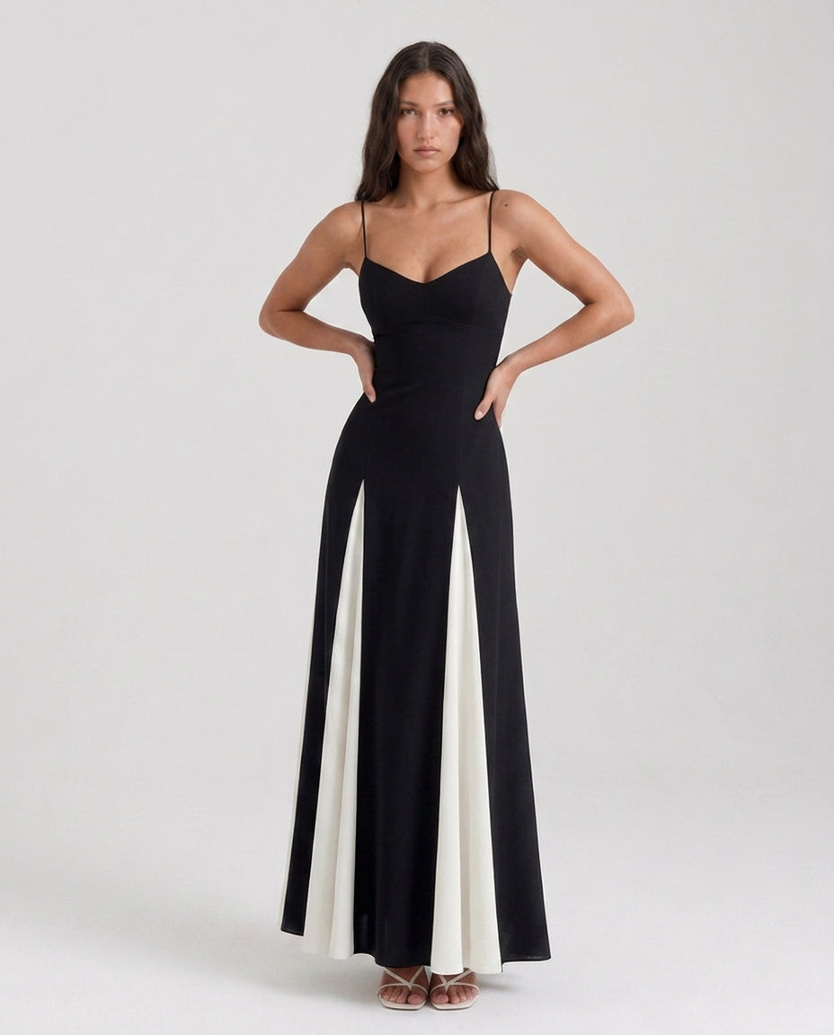 Riviera | Paneled A-Line Maxi Dress