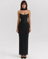 Liora | Mesh Corset Maxi Set