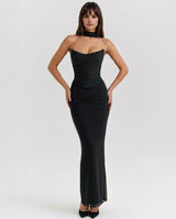 Liora | Mesh Corset Maxi Set