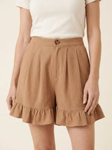 Jacklyn | High-Waist Ruffle Shorts - Tillybelle