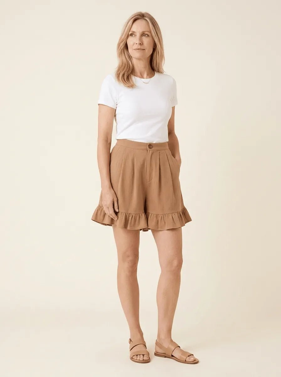 Jacklyn | High-Waist Ruffle Shorts - Tillybelle
