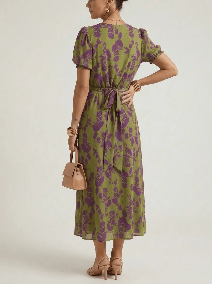 Maren | Relaxed Floral Midi Dress - Tillybelle
