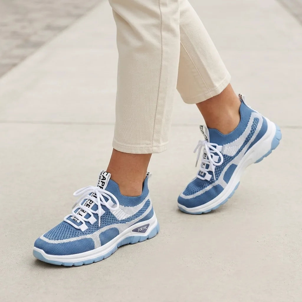 Montreal | Orthopedic Breathable Trainers - Blue - Tillybelle