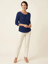 Neeko | Bow-Neckline Ribbed Sweater - Tillybelle