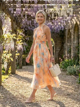 Solene | Soft Halter Midi Dress - Tillybelle