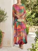 Susan | Tiered Maxi Dress - Multicolor - Tillybelle